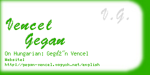 vencel gegan business card